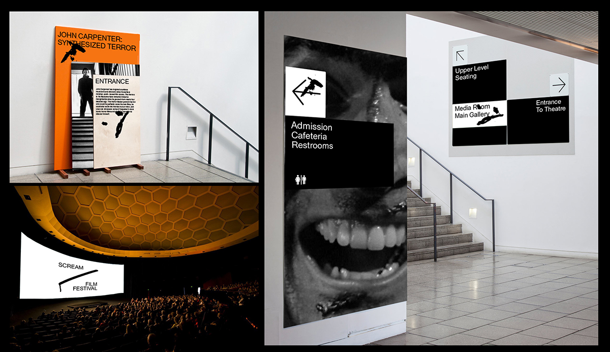 Film   horror Cinema branding  graphic design  Exhibition  installation Web ArtCenter adobeawards