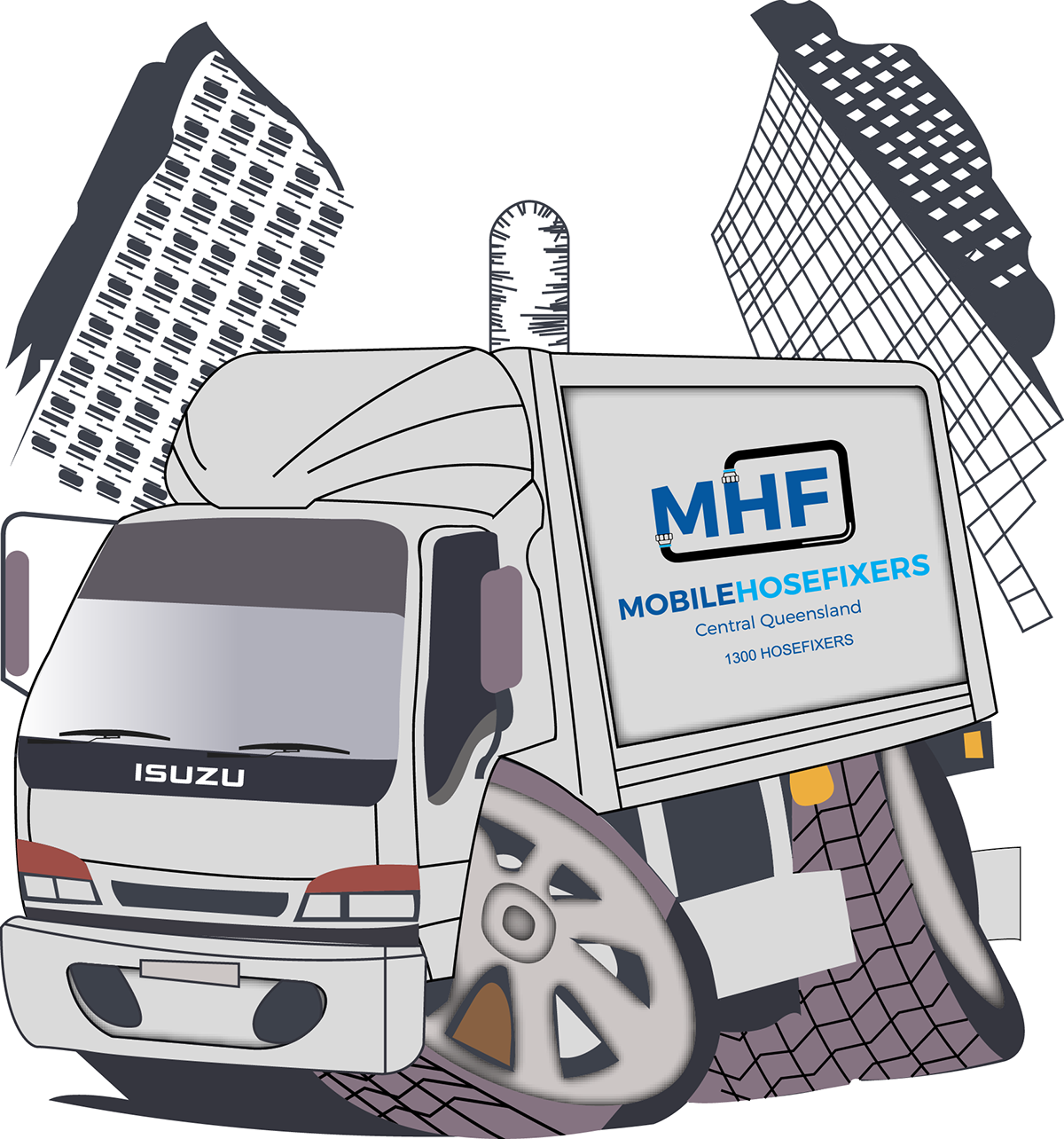 adobe illustrator Adobe Portfolio design logo Logo Design mhf Truck vector