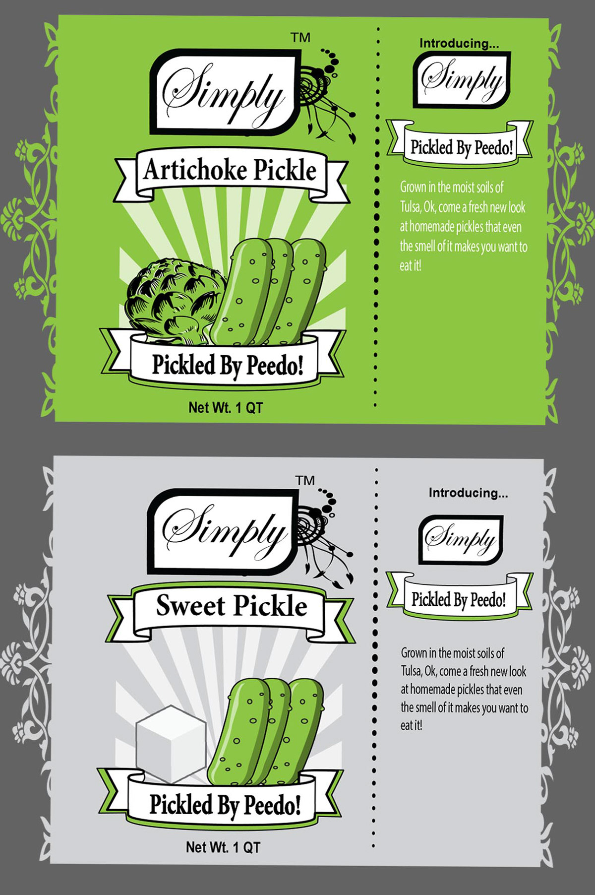 pickles Food  food labels food logo logo