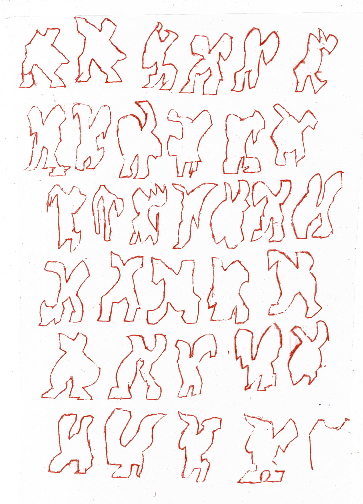 Adobe Portfolio animals tracing grid typograhy