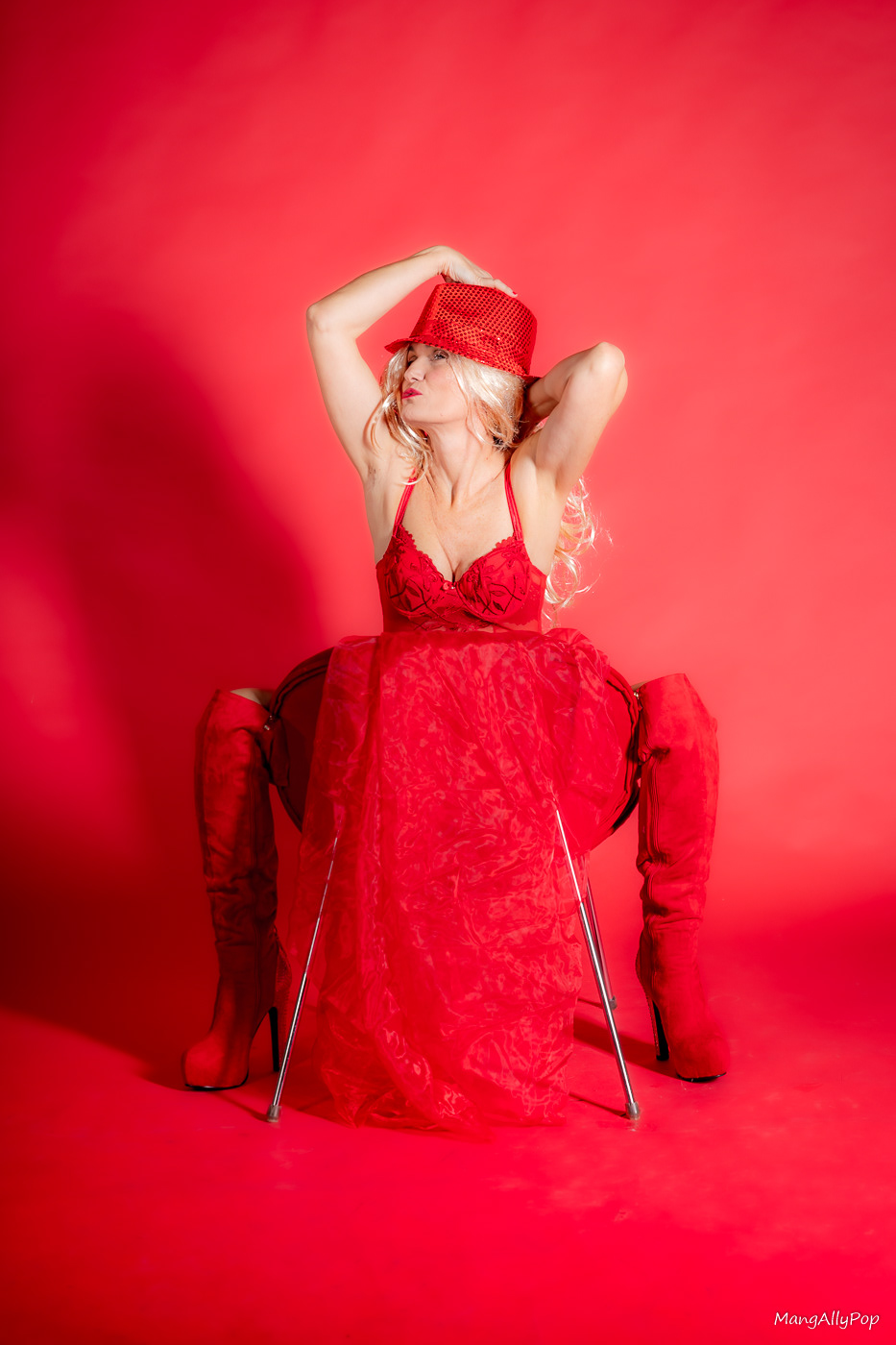 beauty body boudoir Fashion  glamour lingerie model red sensual woman