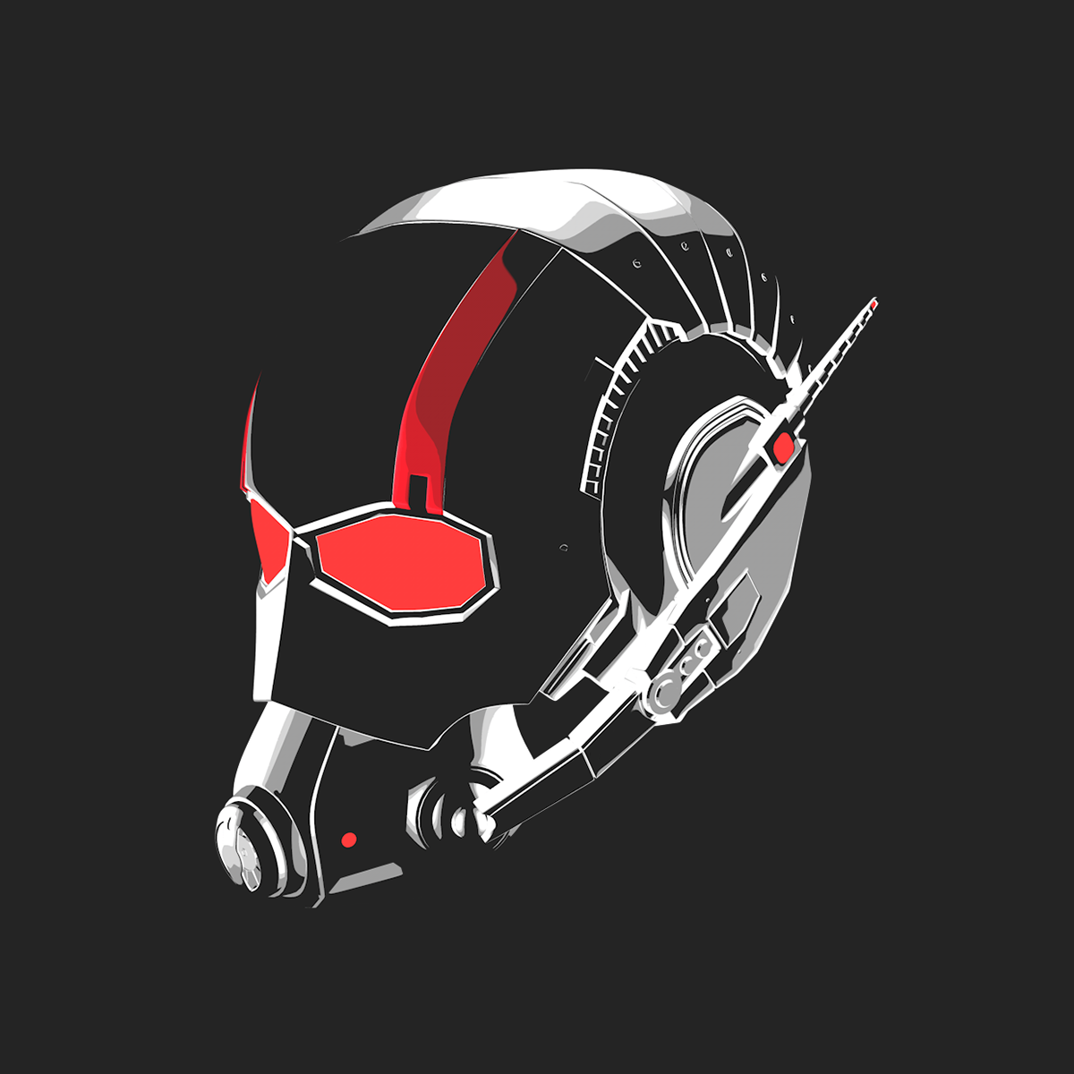 ion lucin ION 3D illustration Helmet Super Hero minimal symbolic