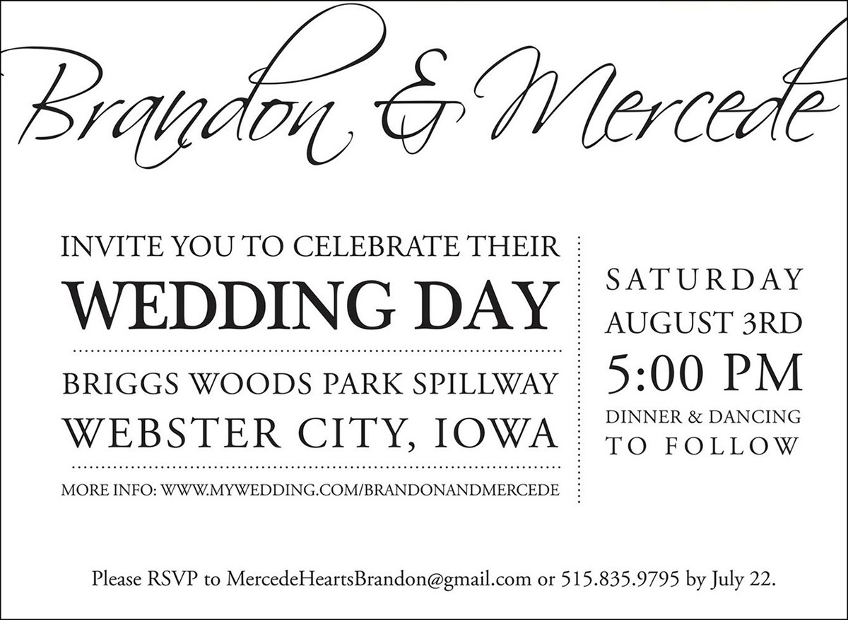 wedding invitation print