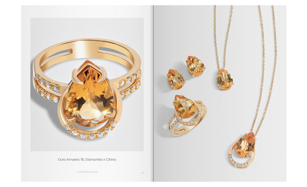 jewelry catalog editorial magazine Fashion  InDesign joia moda photoshoot beauty