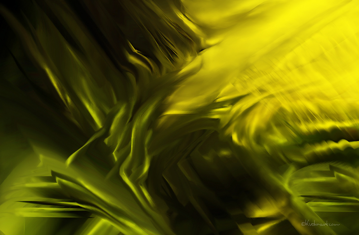 abstract digital painting of a pond