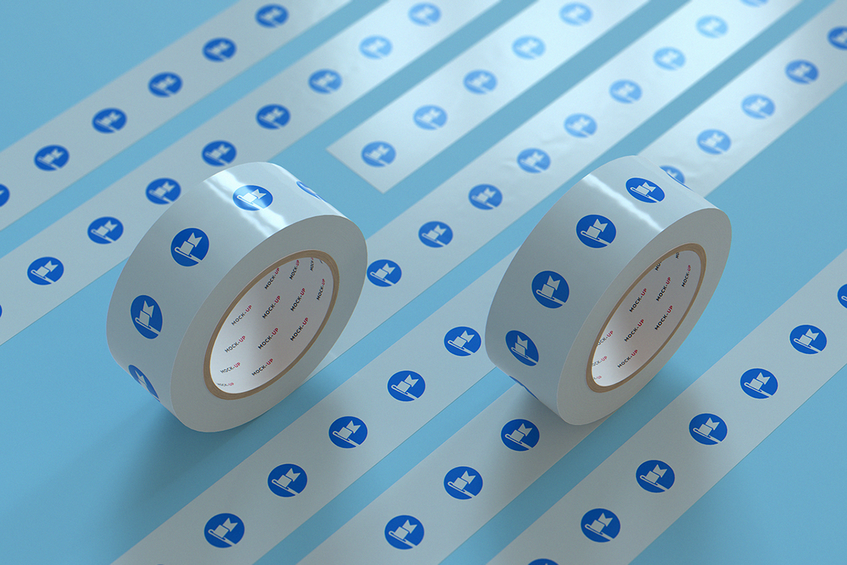 duct-tape mock-up graphicriver Stationery branding  presentation logo dof Mockup photorealistic