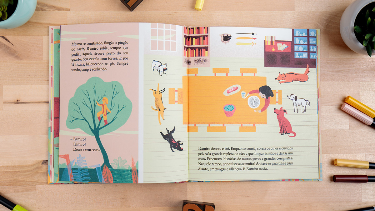 Rei ramiro REX terrae portugalensis Ilustração infantil children ILLUSTRATION  book