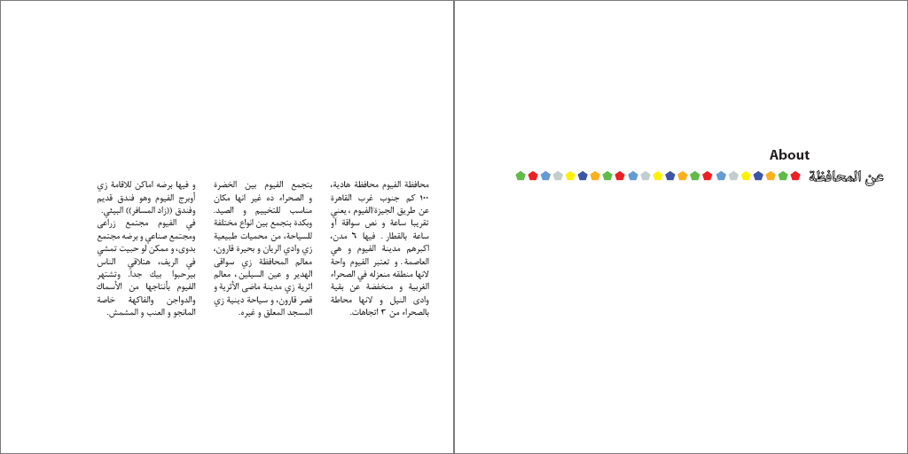 tourism documentation egypt  provinces  arabic internal tourism  typography