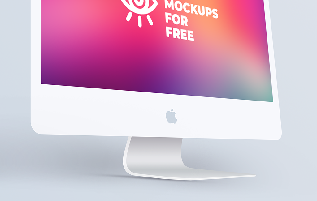 iMac screen Web Design  mock up free psd download