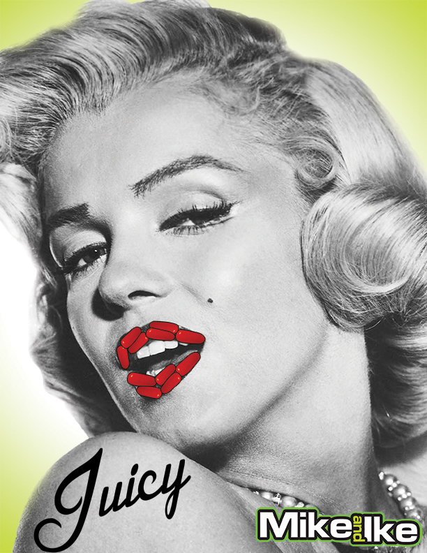 photoshop Candy juicy strong krazy glue gum bubblicious mike and ike Marilyn Monroe exclaibur Pisa stonehenge