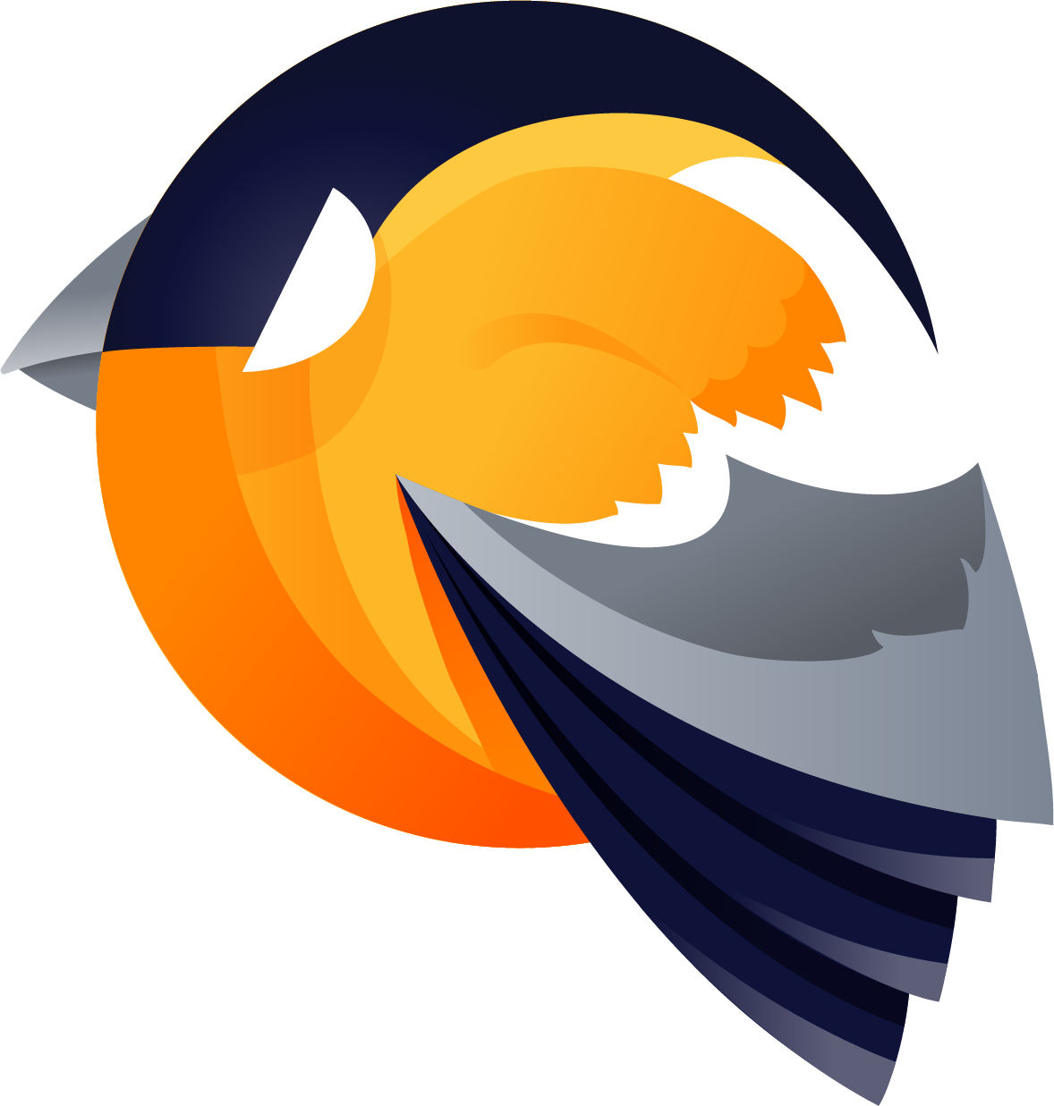 Finch bird logo design graphic art ILLUSTRATION 