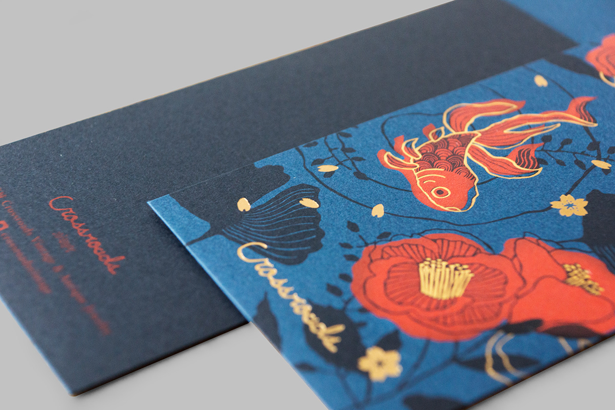 graphic design  ILLUSTRATION  new year Red Envelope flower goldfish