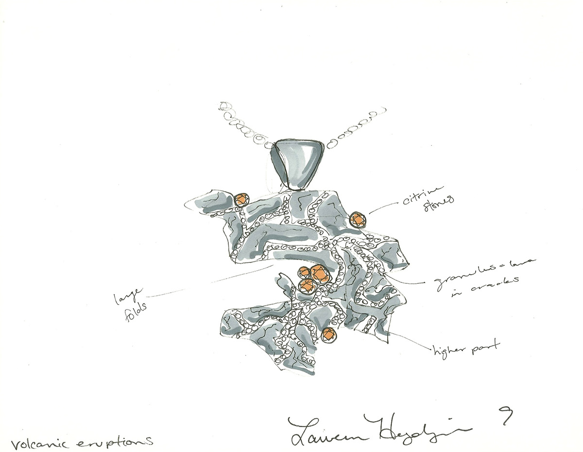 sketches drawings rederings jewelry neckalce bracelet ring Marker
