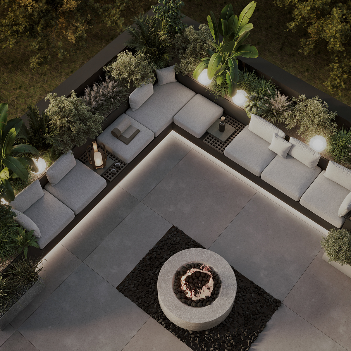 rooftop terrace roof garden interior design  architecture visualization Render 3ds max exterior CGI