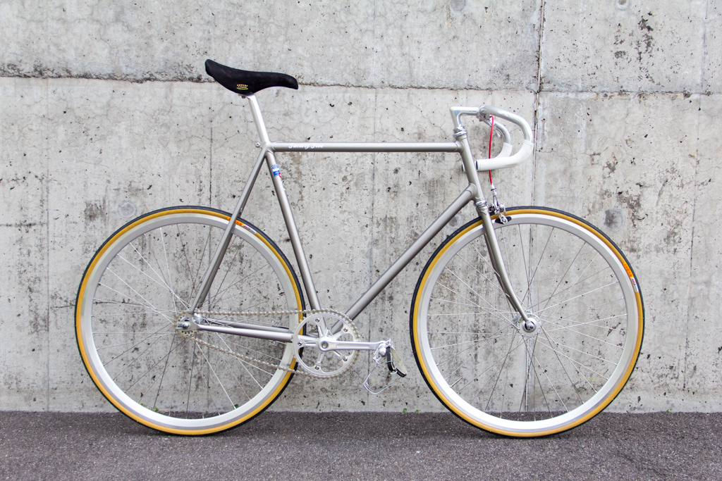 Factory Five Factory 5 fixed gear Bicycle Classic steel silver Bike fixie shanghai Beautiful raw