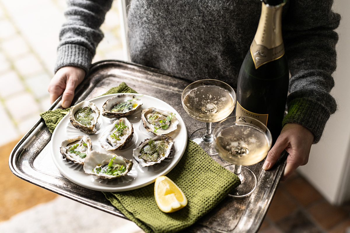 Oysters and champagne - Photos made for Løgismose in Denmark - photos Martin Kaufmann