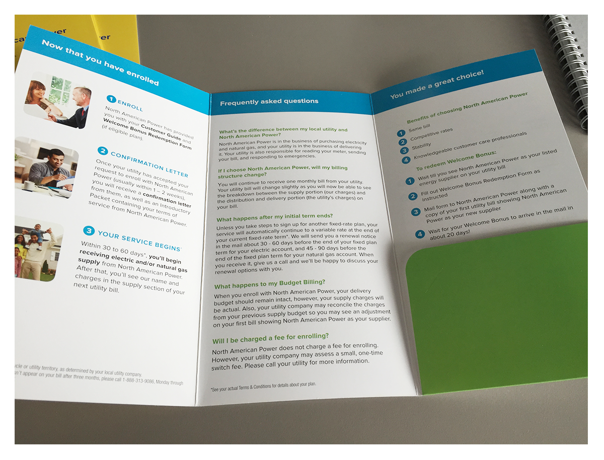 sales brochure trifold