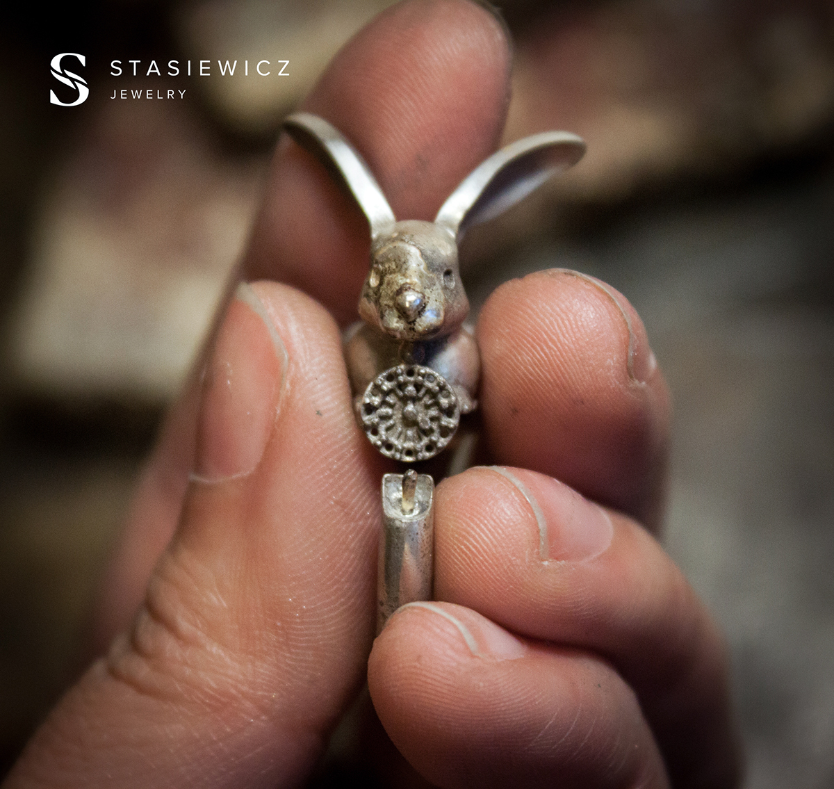 rabbit silver ring jewelry Jewellery polish