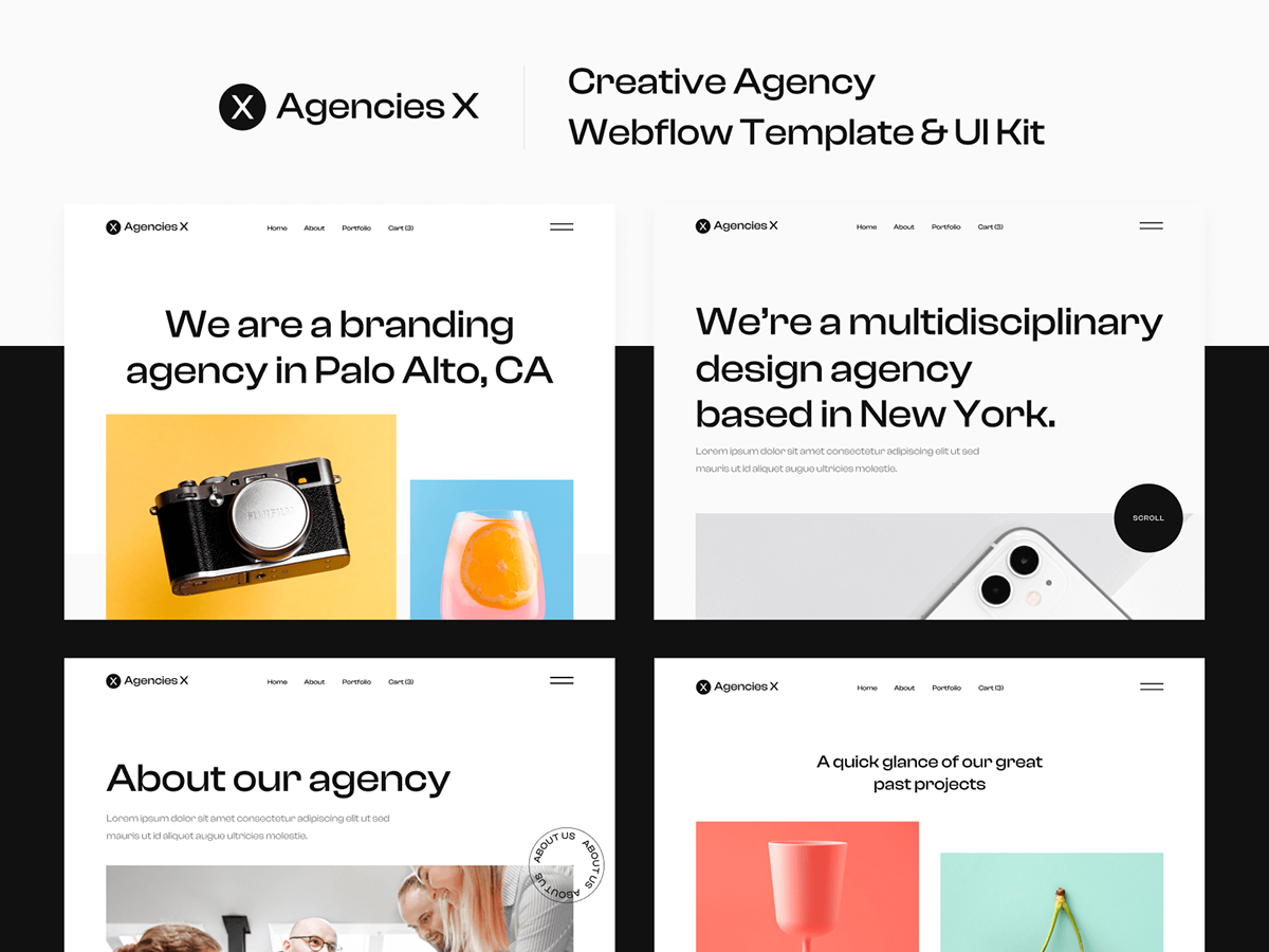 Agency Webflow Template and UI Kit