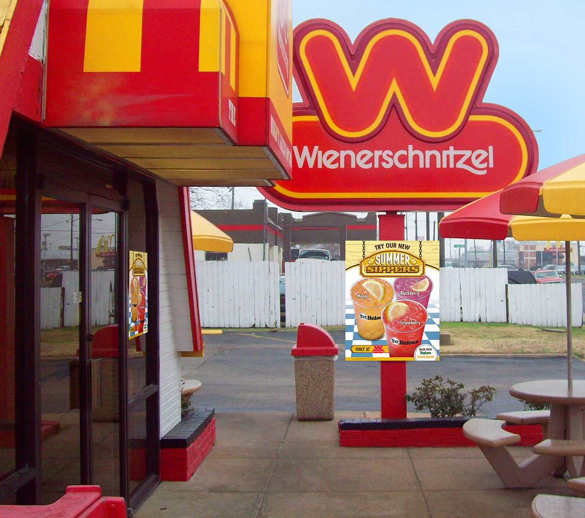 wienerschnitzel restaurant design Point of Sale seasonal campaign