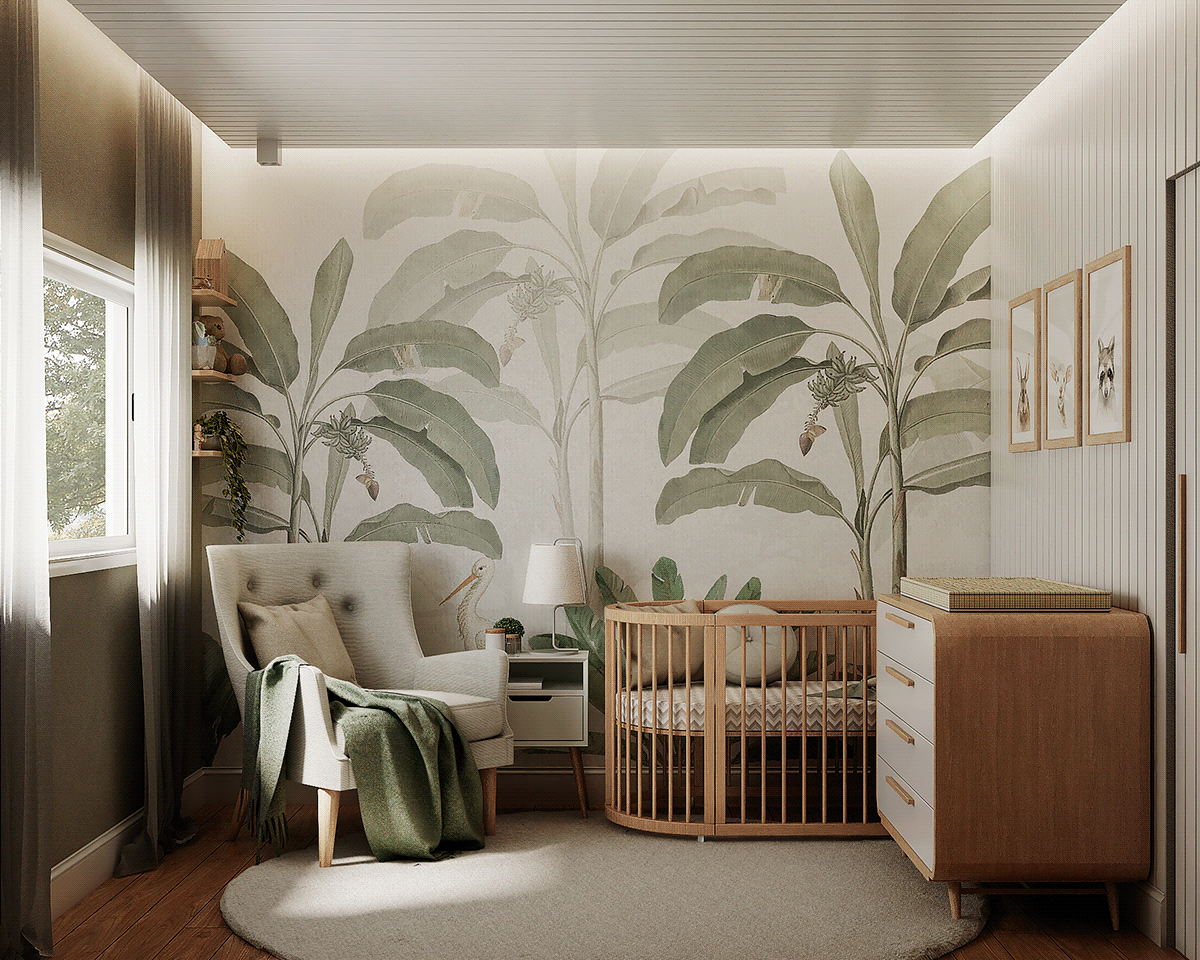 architecture ARQUITETURA babyroom decor design interiordesign interiores nursery SketchUP vray