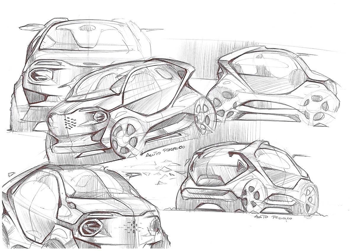 car design Car  sketches sketches concept Retro penmanship