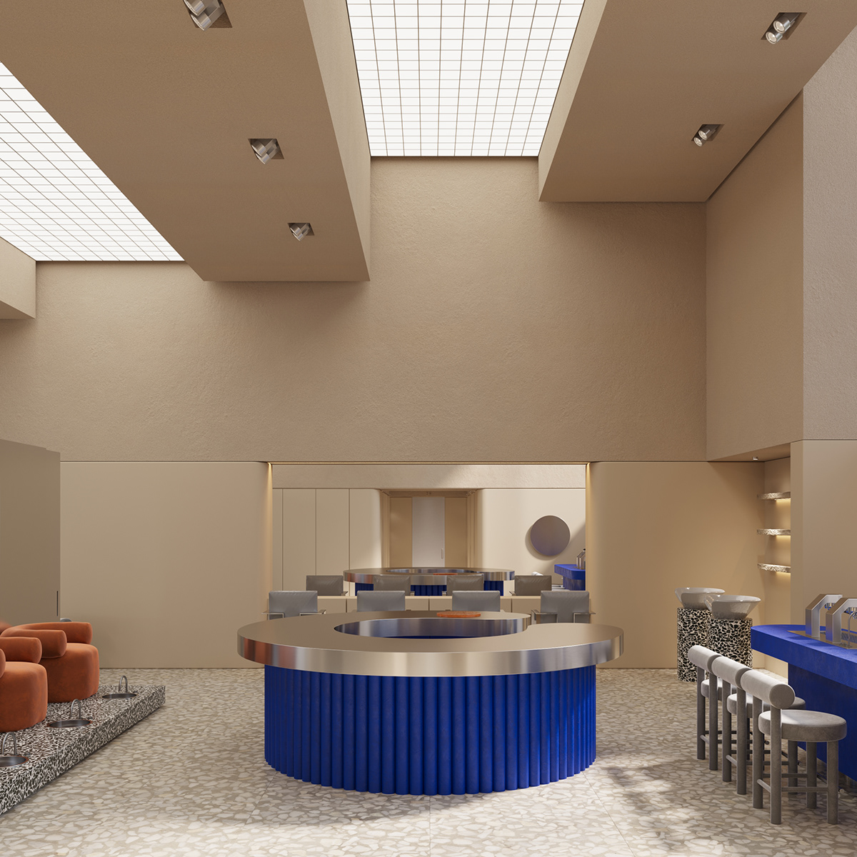 3ds max architecture beauty corona design Interior mall Minimalism salon Spa
