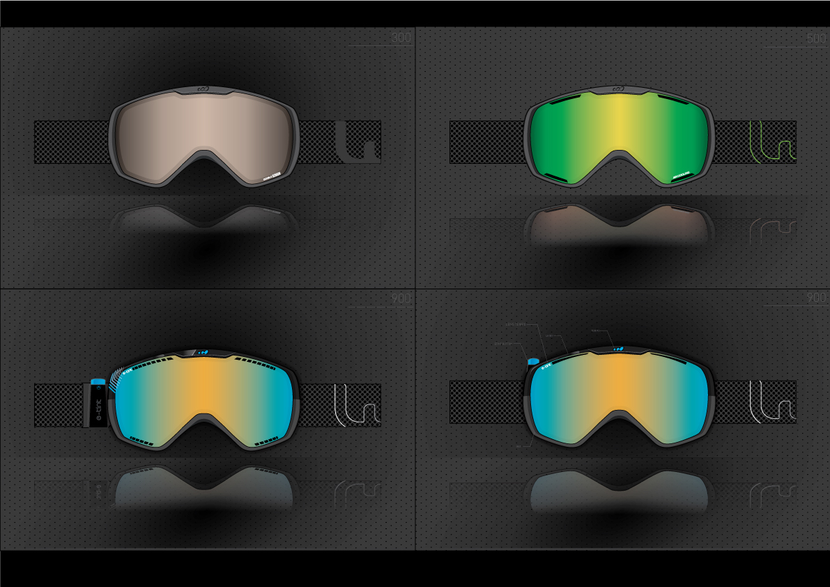 goggles Ski design prototype mold 3D product design  graphic design  decathlon