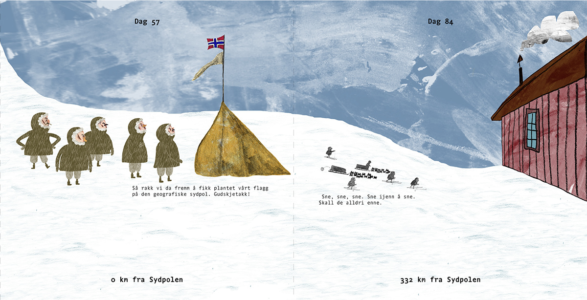 antarctica cold concertina kappløpet mot sydpolen leperello Roald Amundsen Robert Falcon Scott snow south pole sydpolen