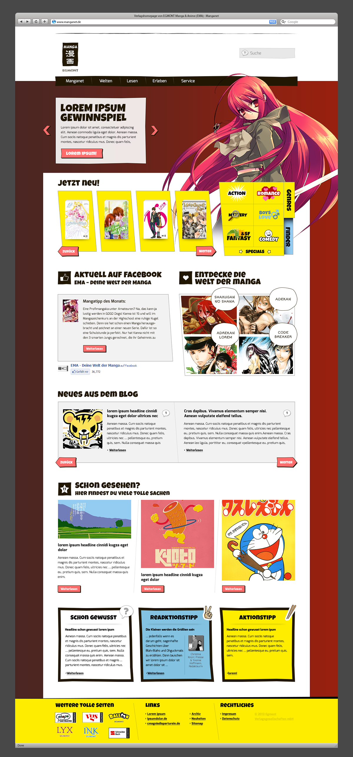 Webdesign redesign manga Matteng