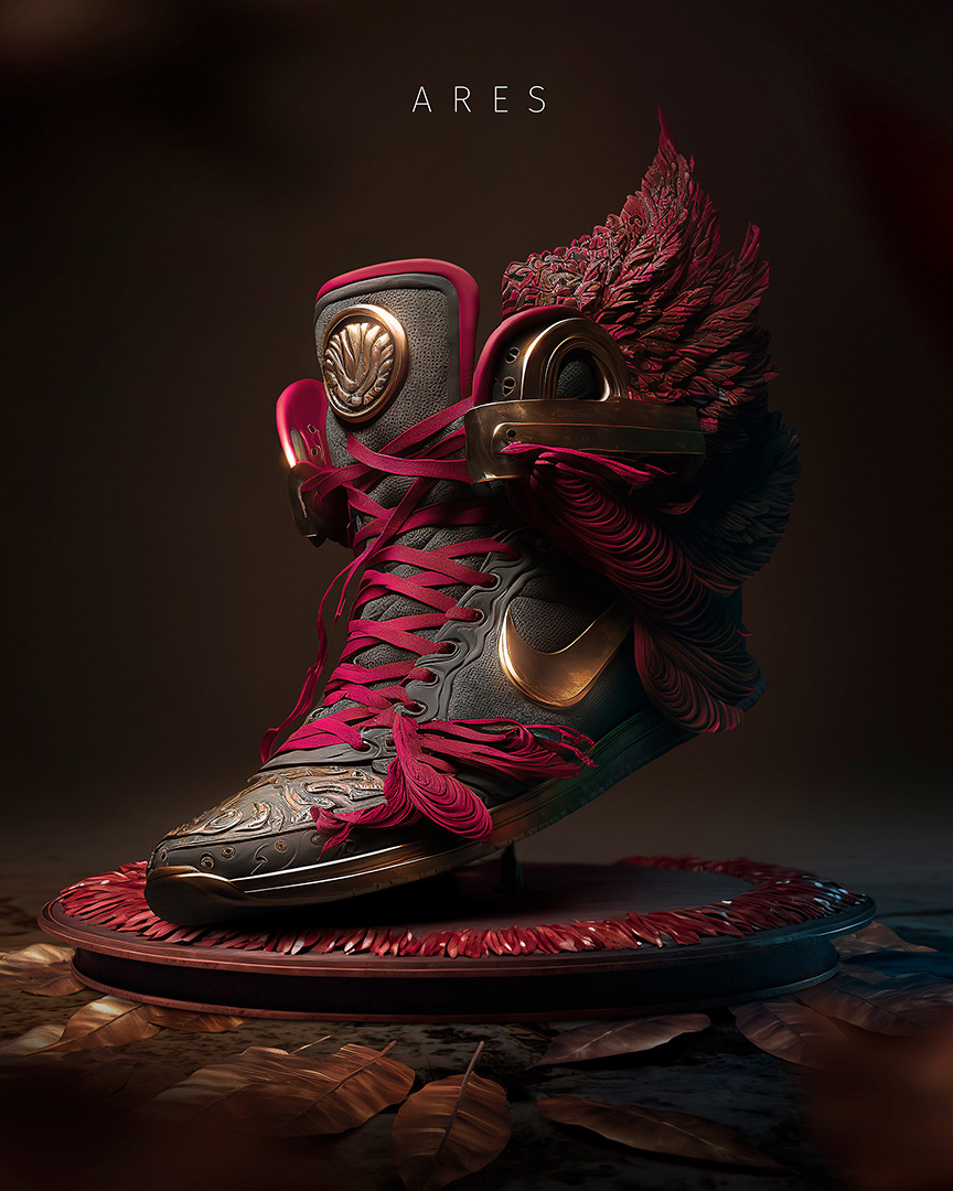 Adobe Photoshop artificial intelligence Digital Art  Graphic Designer Nike photoshop shoes