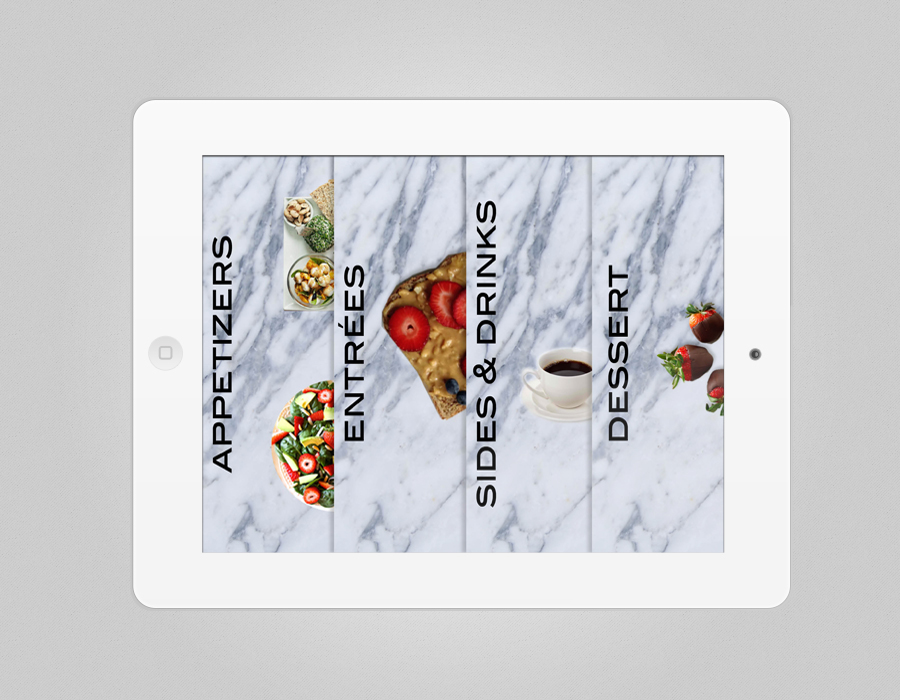 Adobe InDesign Adobe Photoshop iPad menu design Restaurant Branding