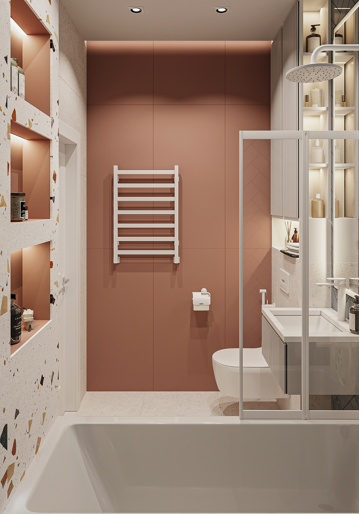 3ds max architecture bath bathroom Interior interior design  визуализация дизайн интерьера интерьер Санузел