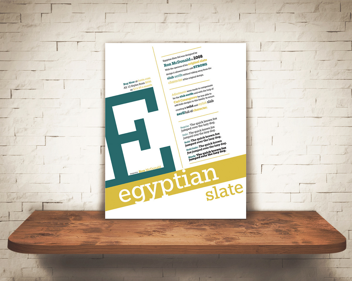 Adobe Portfolio Art230 egyptian slate font poster