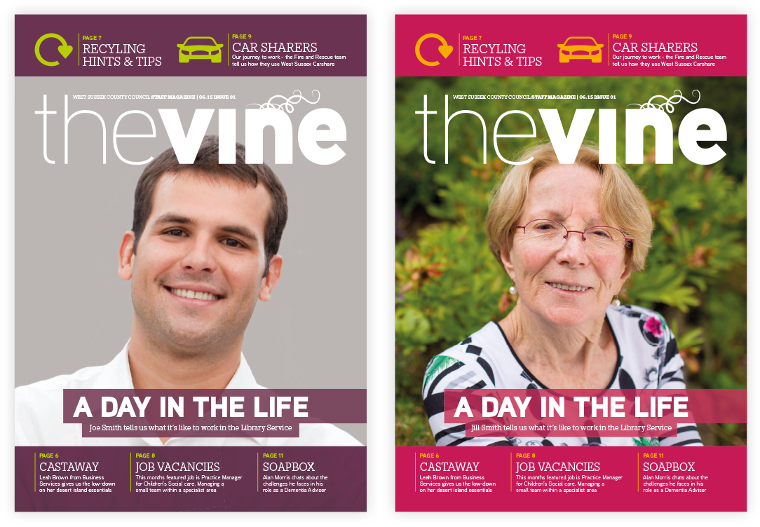 The Vine grapevine staff magazine WSCC West Sussex County County Council UK england