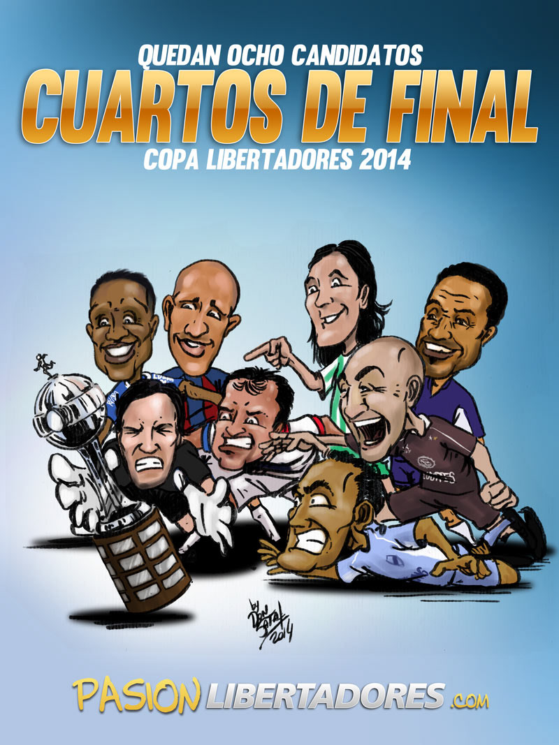 Copa Libertadores caricaturas Cartoons football soccer Players humour gag