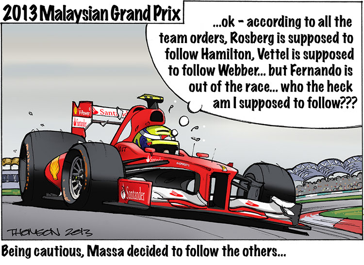 formula one  F1  Formula 1  cartoons  Bruce Thomson  F1 2013 F1 Cartoons