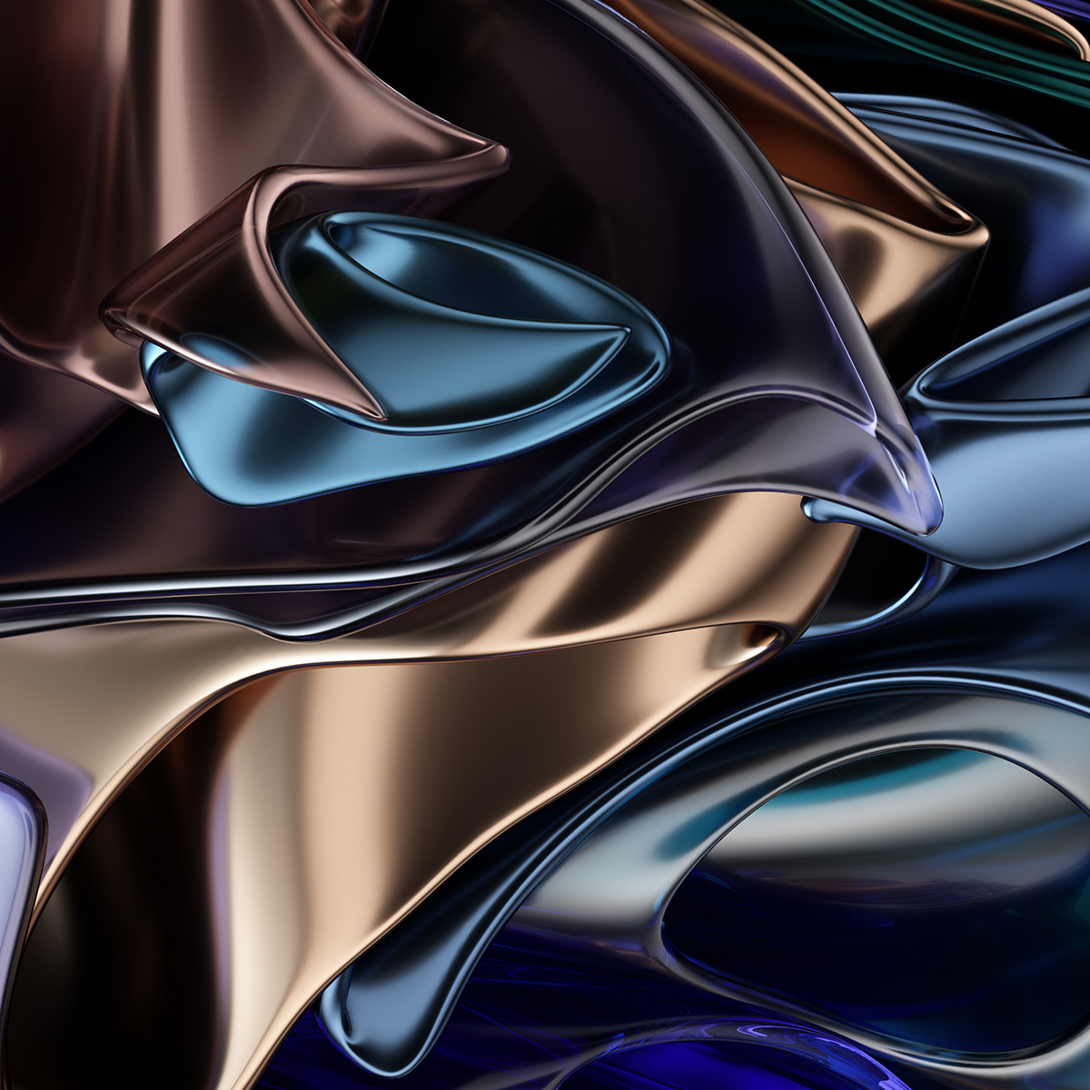 abstract chrome colors Colourful  glass Muted organic car paint flow weird