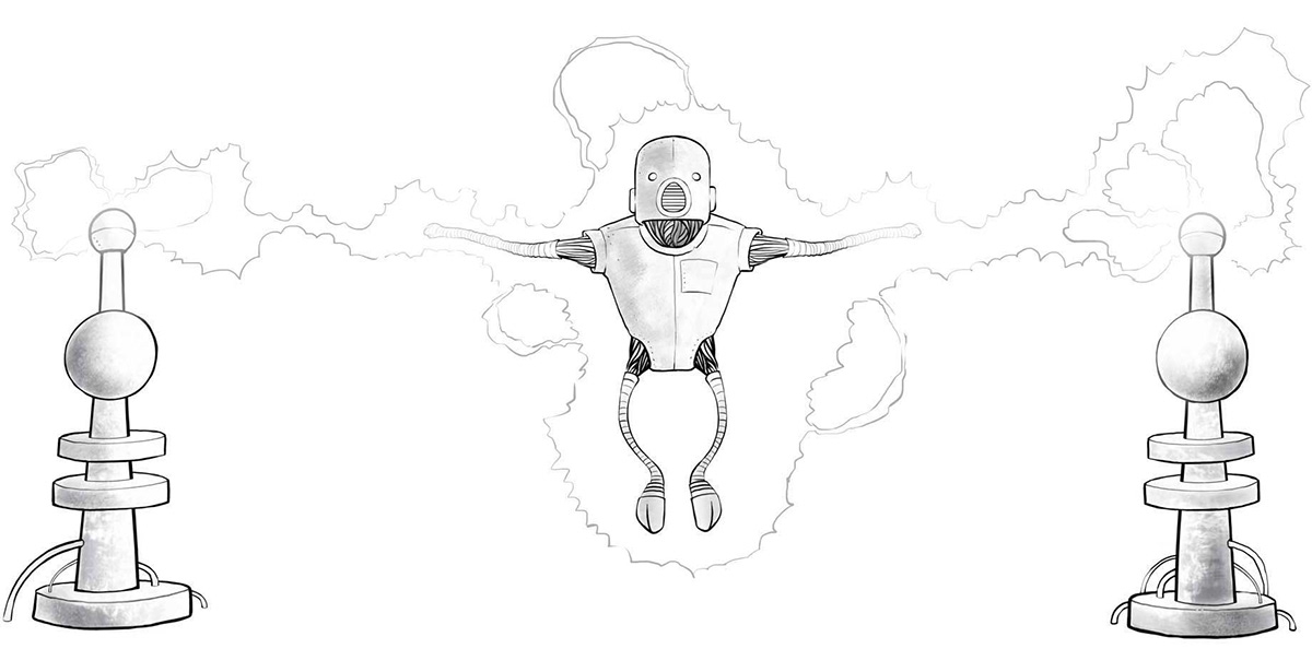 cartoon robots Robot Illustration digital illustration