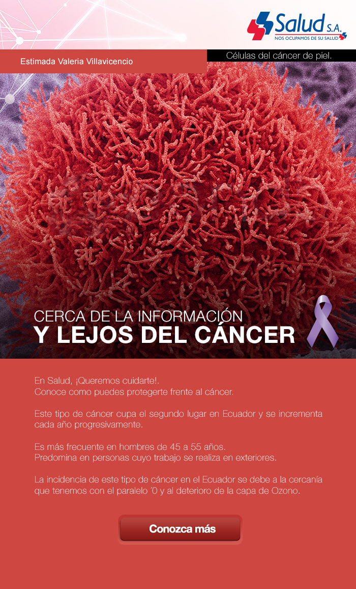 Salud S.A. Campaña Seguros Oncológicos. cancer salud ONCO