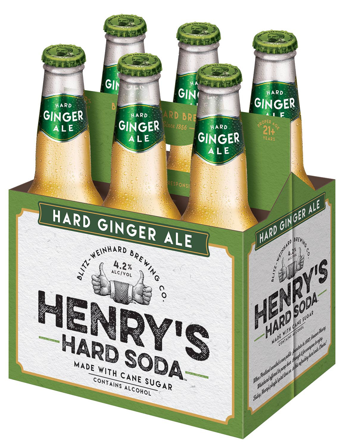 Henry’s Hard Soda 2 Metal Beer Bucket Tin W/ Handle Blitz-Weinhard Brewing Co. 