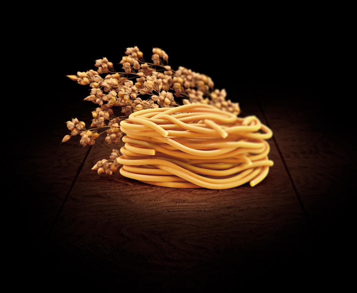 Pasta premium caputo Food  3D barley Basil Tomato wheat natural