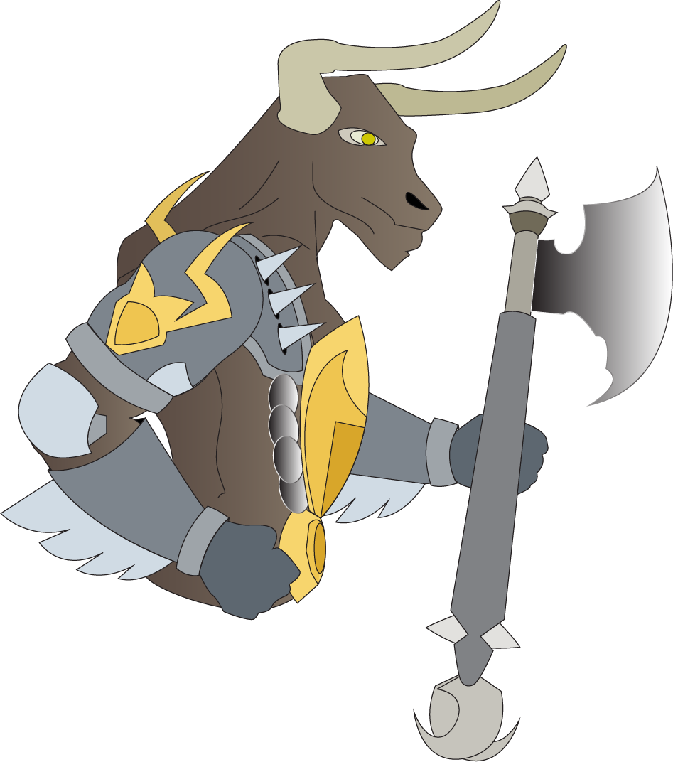 cute monster monster minotaur king warrior Armour Sword shield Weapon battle bugs toilet Flushed empire hunt game