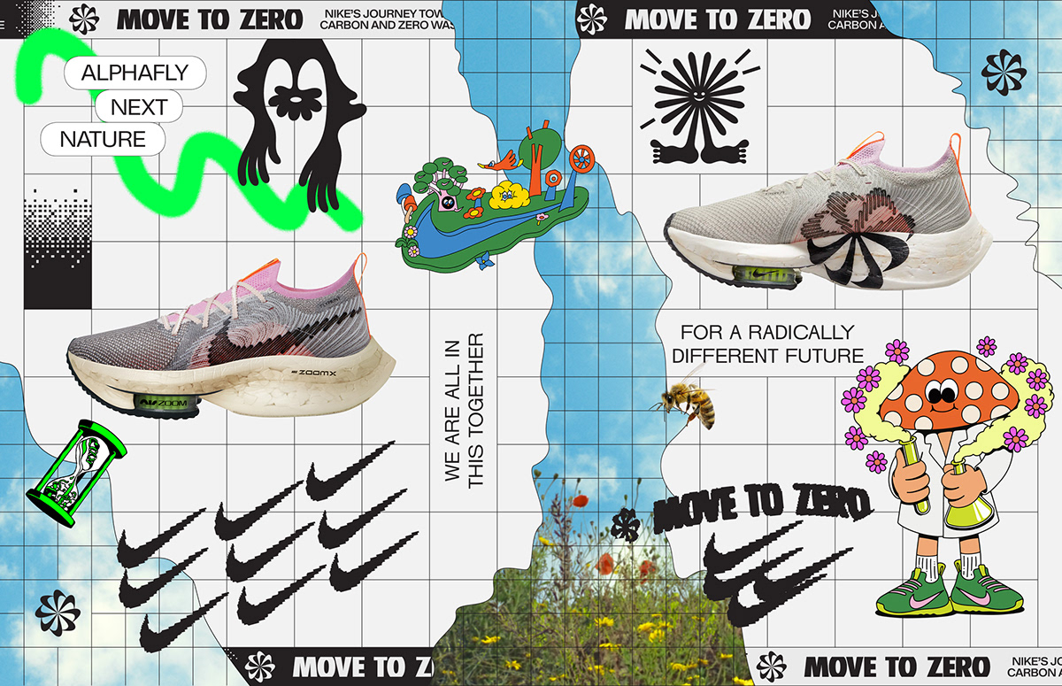 branding  Creative Direction  graphic design  identity move to zero Nike rebranding