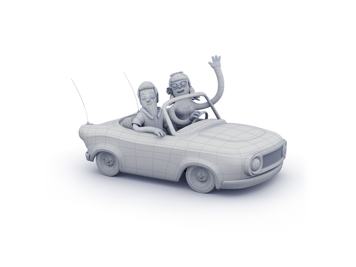 Character cornetto icecream ride 3D superludico couple