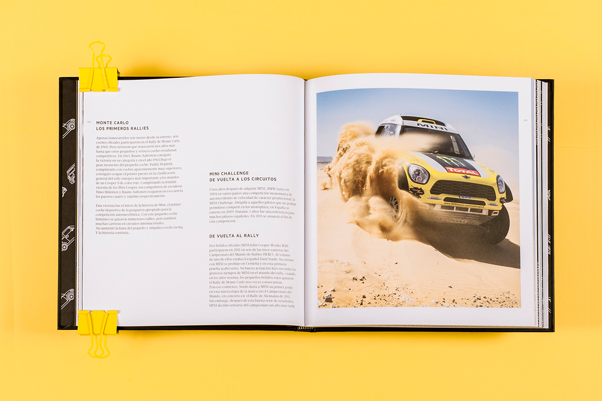 MINI BMW relajaelcoco spain book edition infographic infographics illustrations publication yellow colors pantone