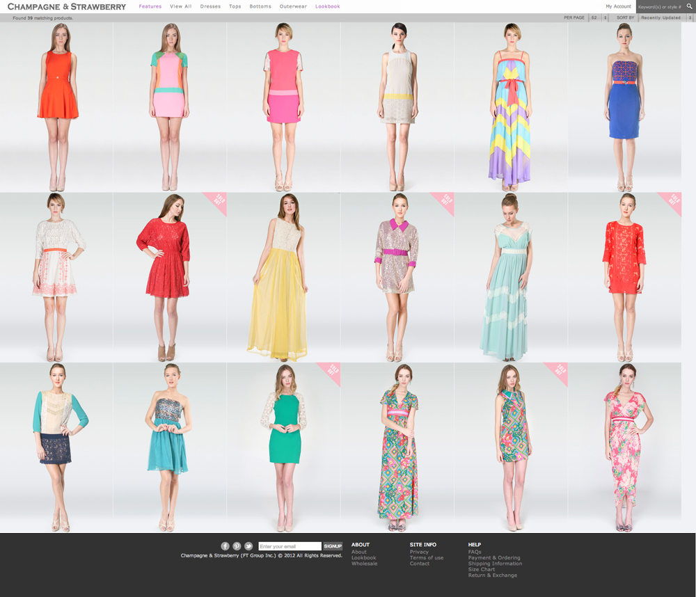 Retail Online shop fashion website Ecommerce WOMEN'S CLOTHING high fashion