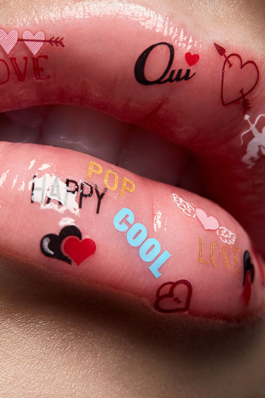 beauty close-up lips studio