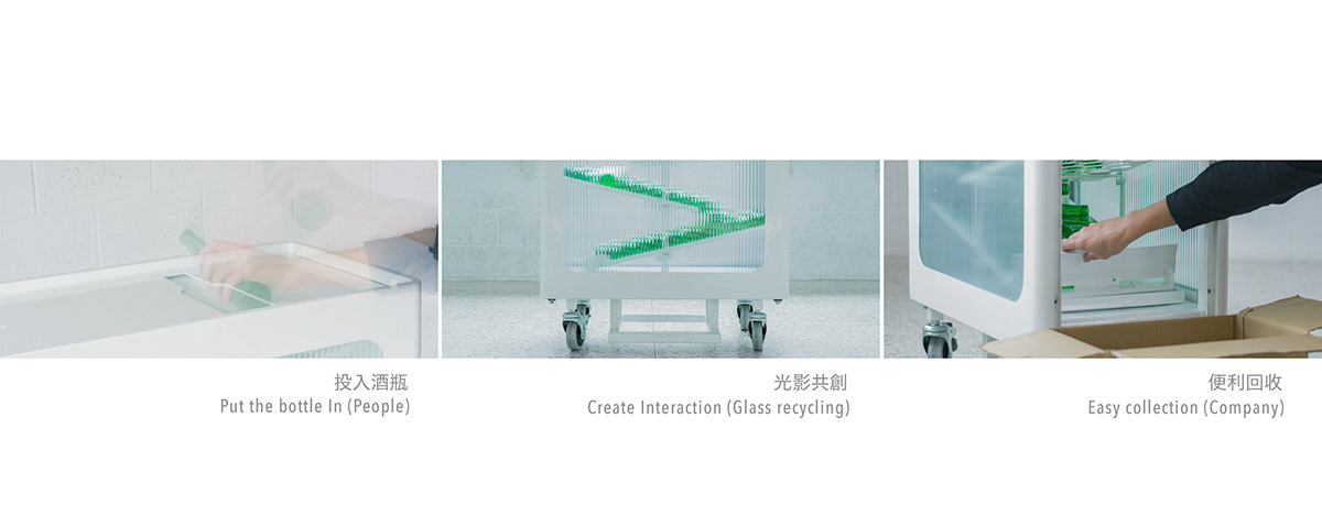 bottle glass interactive MORU GLASS product recycle if IF DESIGN TALENT AWARD