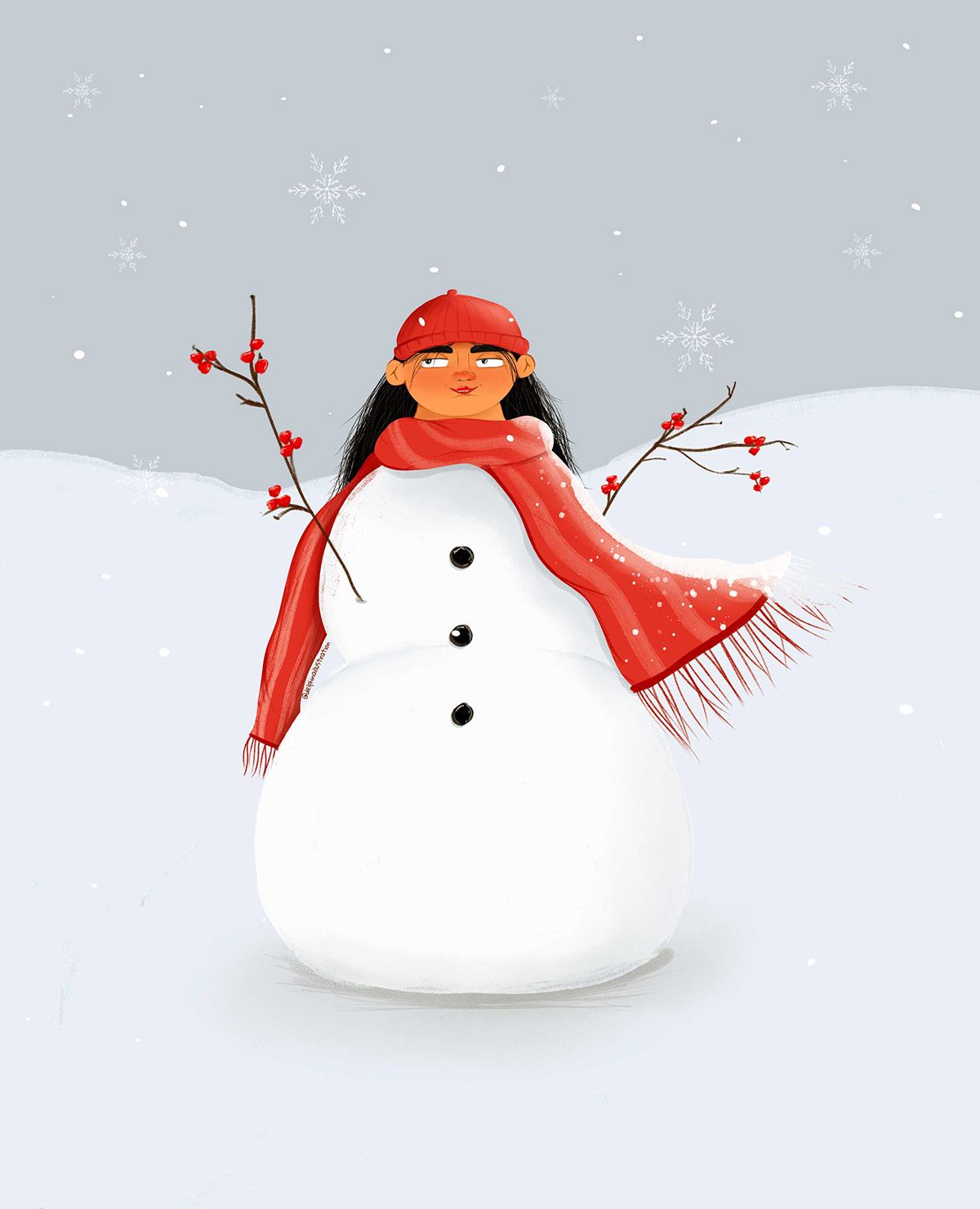 Zeichnung adobefresco winter animation 2d digital illustration Character design  Drawing 